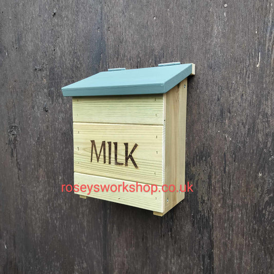 Wall Mount Milk Box Crate - Holds 2x 1pt Glass Bottles
