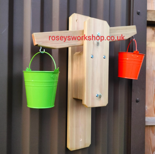 Handmade Wall Mounted Children's Wooden Balance Scales