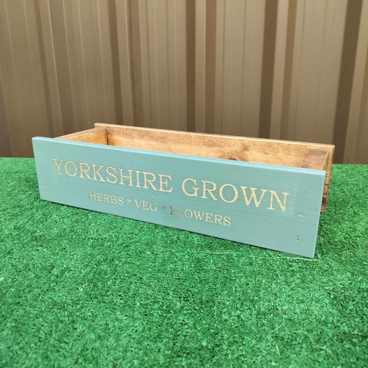 Indoor or Outdoor Rustic Plant Pot box. Kitchen window sill box. Herb planter. Kitchen garden box. City, Town, Place Personalisation