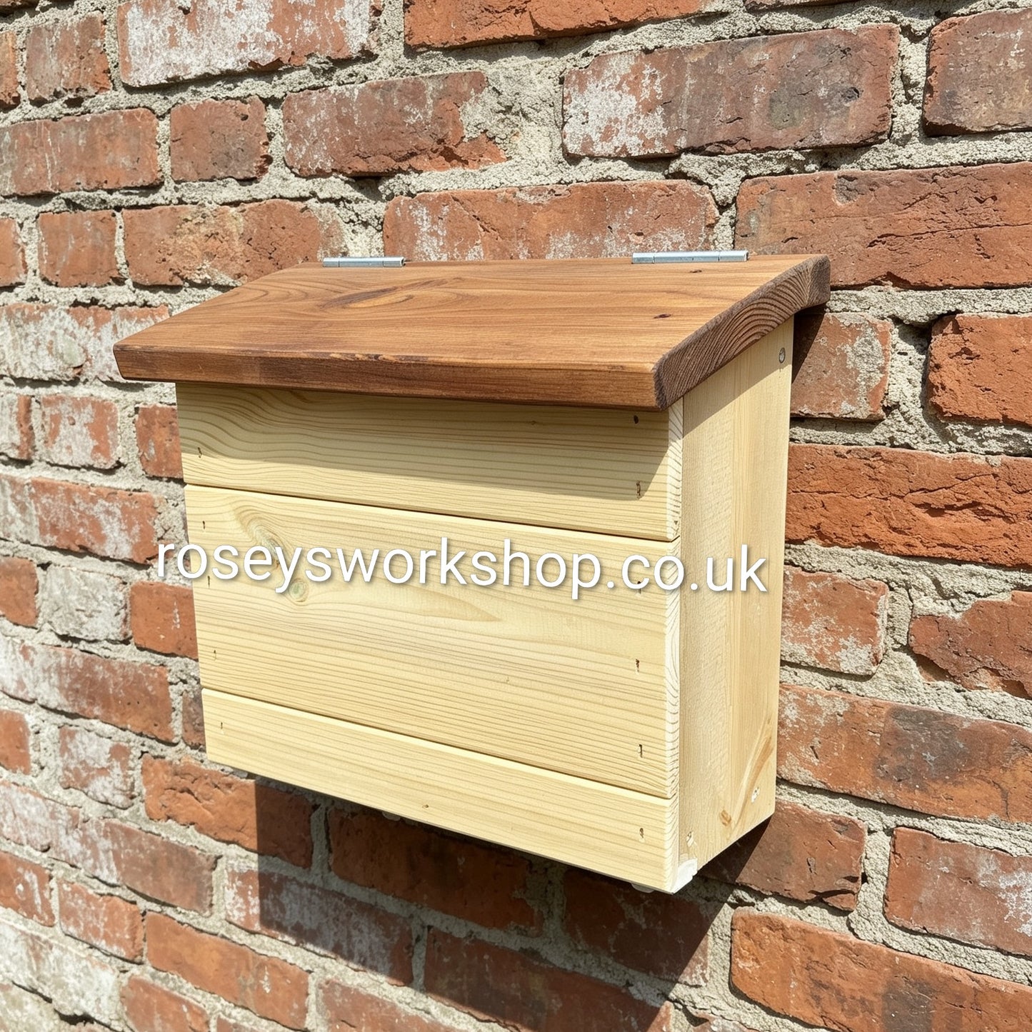 Wall Mount Milk Box Crate - Holds 3x 1pt Glass Bottles