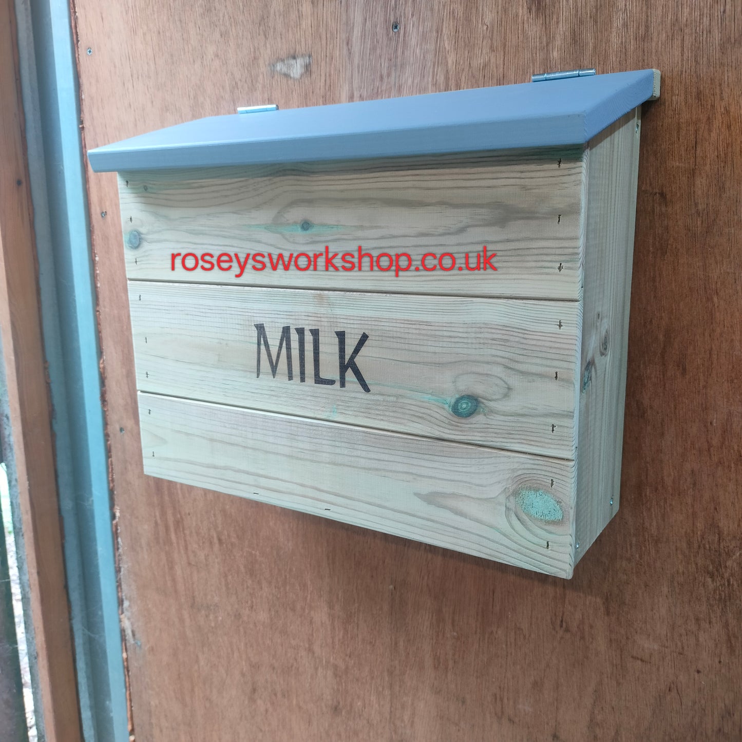 Wall Mount Milk Box Crate - Holds 2x 4pt Plastic Bottles